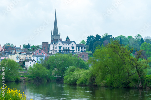 The River Wye flowing through Ross-On-Wye, Herefordshire, UK