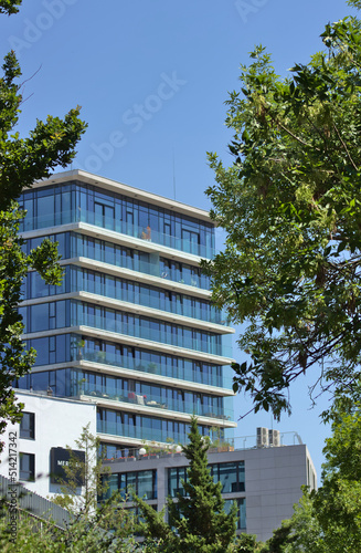 Facade of a modern apartment building.