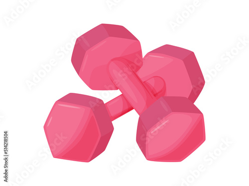Dumbbells for home and gym workout. Dumbbells for sports exercises with free weights. photo