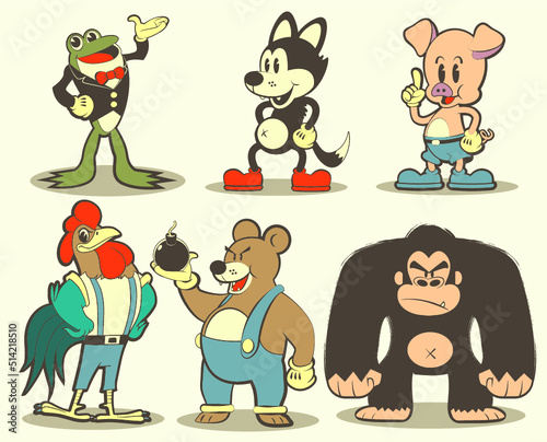 Vintage Cartoon Characters Pack 1 photo