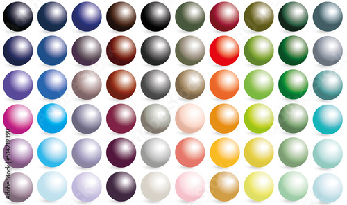 Pack de billes spheres reflet couleurs vives foncées pastel photo
