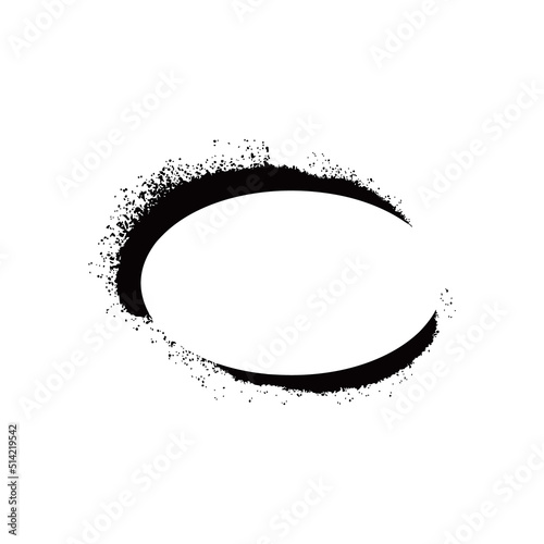 Stencil spray paint frame. Grunge graffiti style black frame. Isolated vector illustration with drop paint border. Stencil spray effect.
