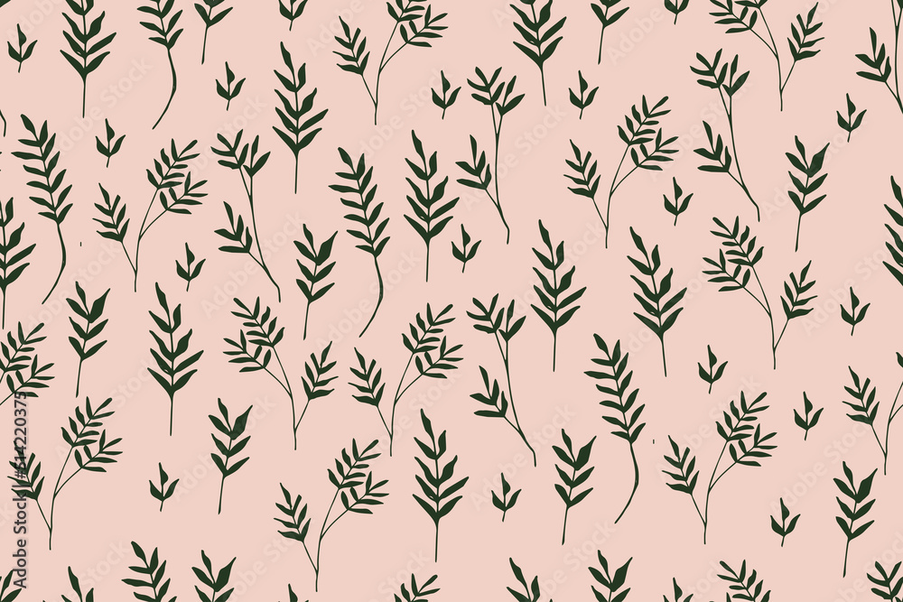 Hand Drawn Floral Seamless Pattern. Flower Pattern for Fabric, Textile, Wrapping Paper, Wallpaper, Packing design. Wildflower texture. Vector