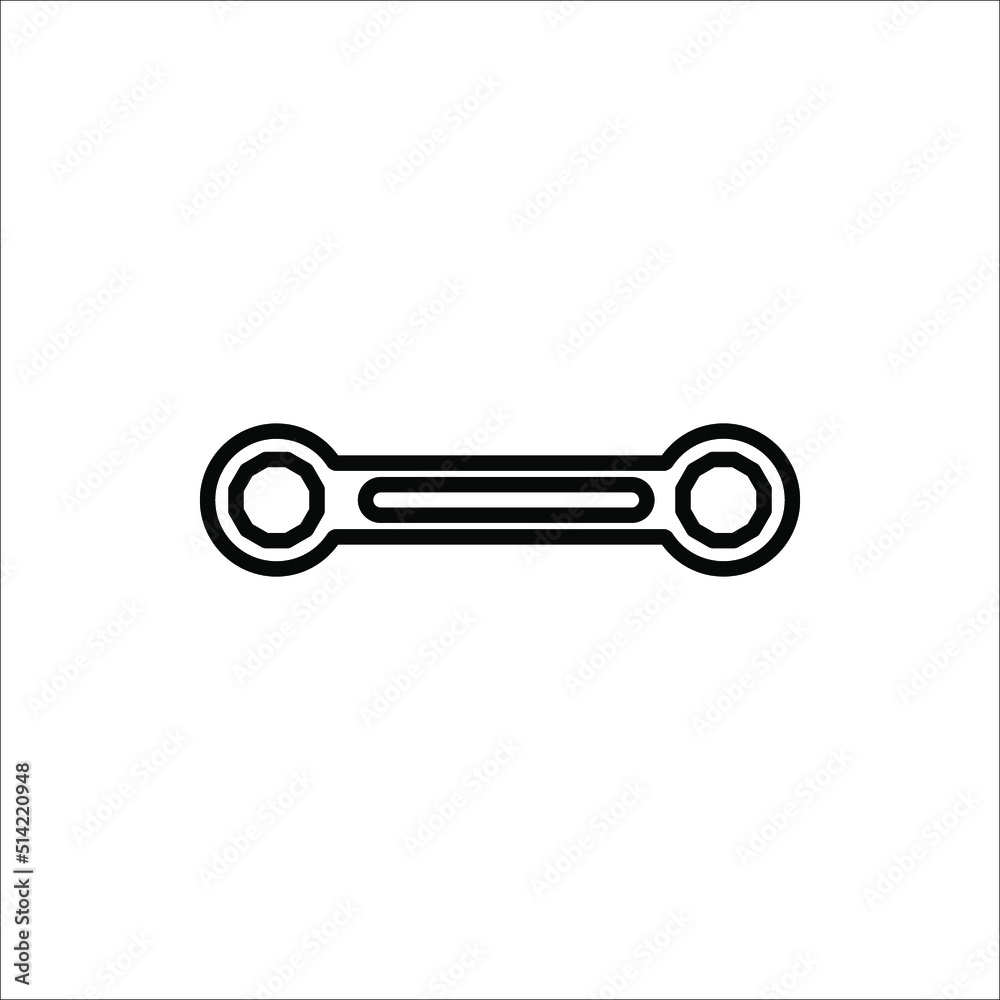Wrench Icon Vector on white background