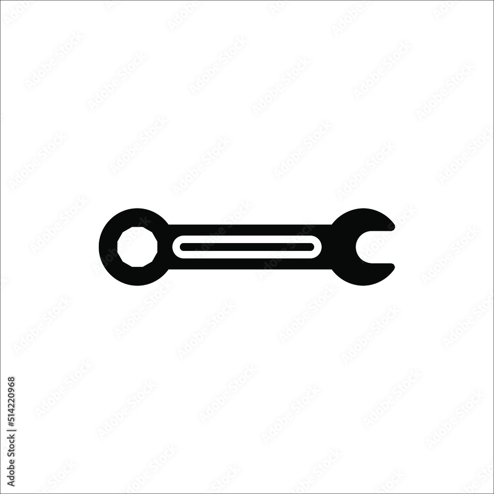 Wrench Icon Vector on white background Wrench Icon Vector on white background