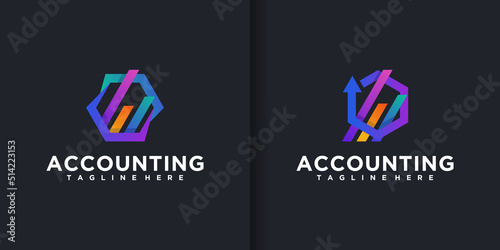 Financial adv vector design Logo collection