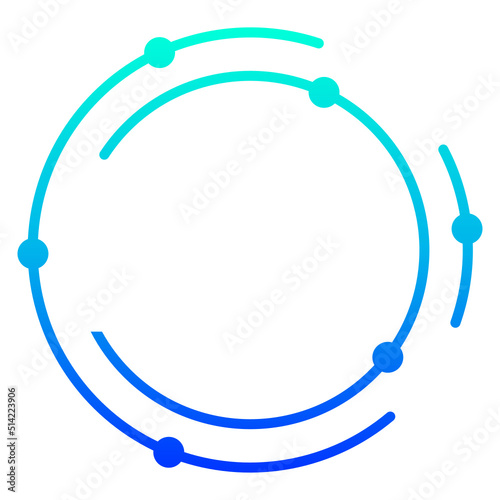 gradient abstract circle frame