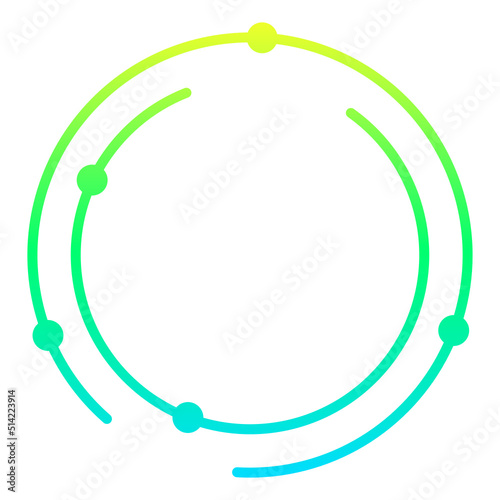 gradient abstract circle frame