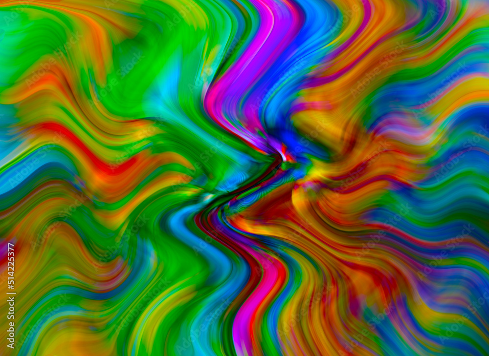 Fototapeta premium Full color flow zigzag trendy background. Background for presentation, brochure, booklet, poster,
