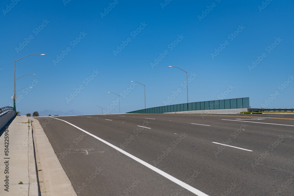 empty highway with road marking. destination