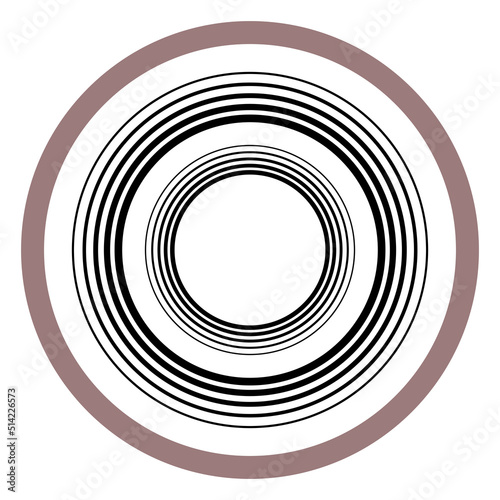 Round Circle Logo Graphic Symbol Round Abstract Minimalist Shape Pattern for T Shirt Print Wallpaper Decoration Logo.