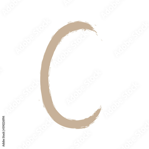 brush stroke alphabet letter