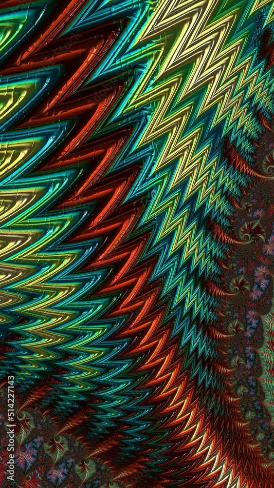 Obraz premium Artistic and imaginative digitally designed abstract 3D fractal background