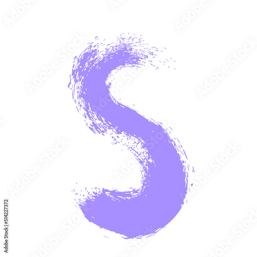 brush stroke alphabet letter 