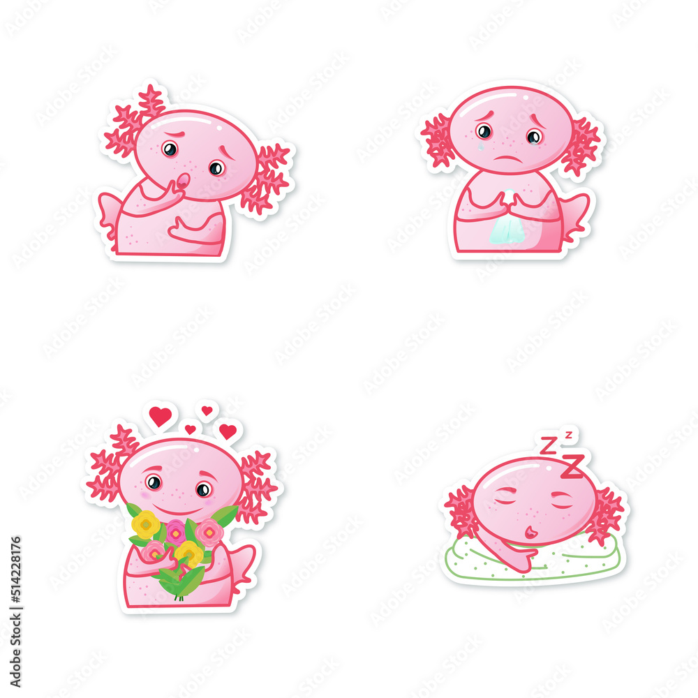 Axolotl stickers