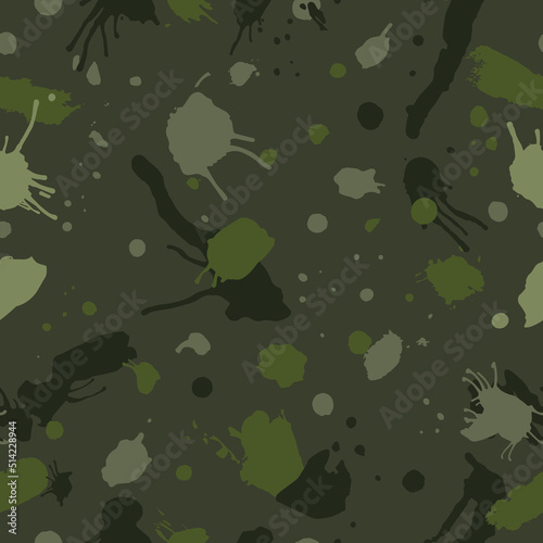 Abstract camouflage repeat seamless pattern. 