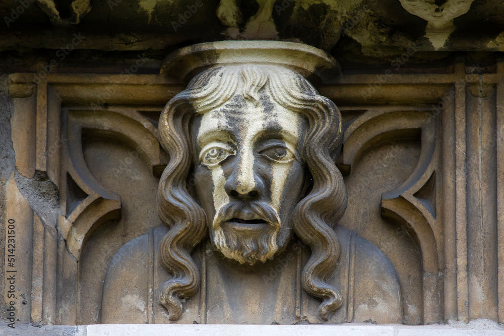 Sculpture on the Exterior of York Minster in York, UK