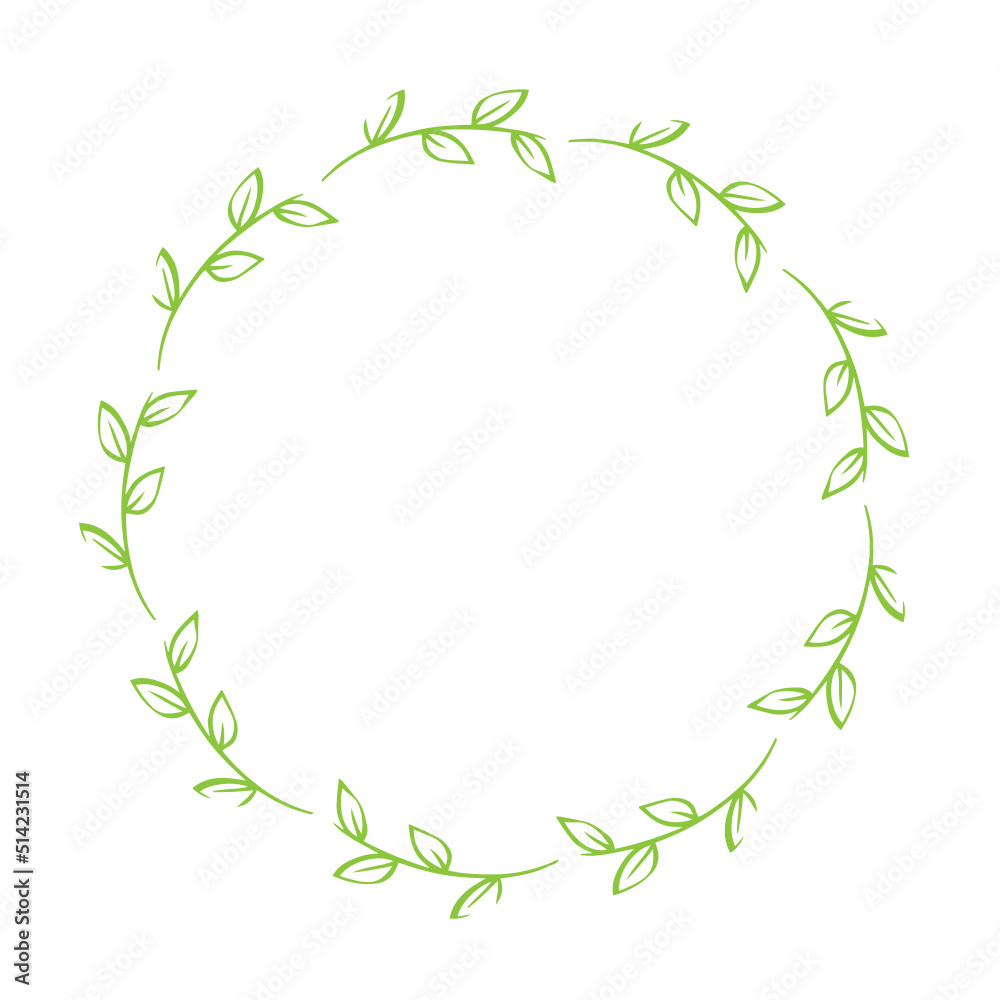 round leaves frame