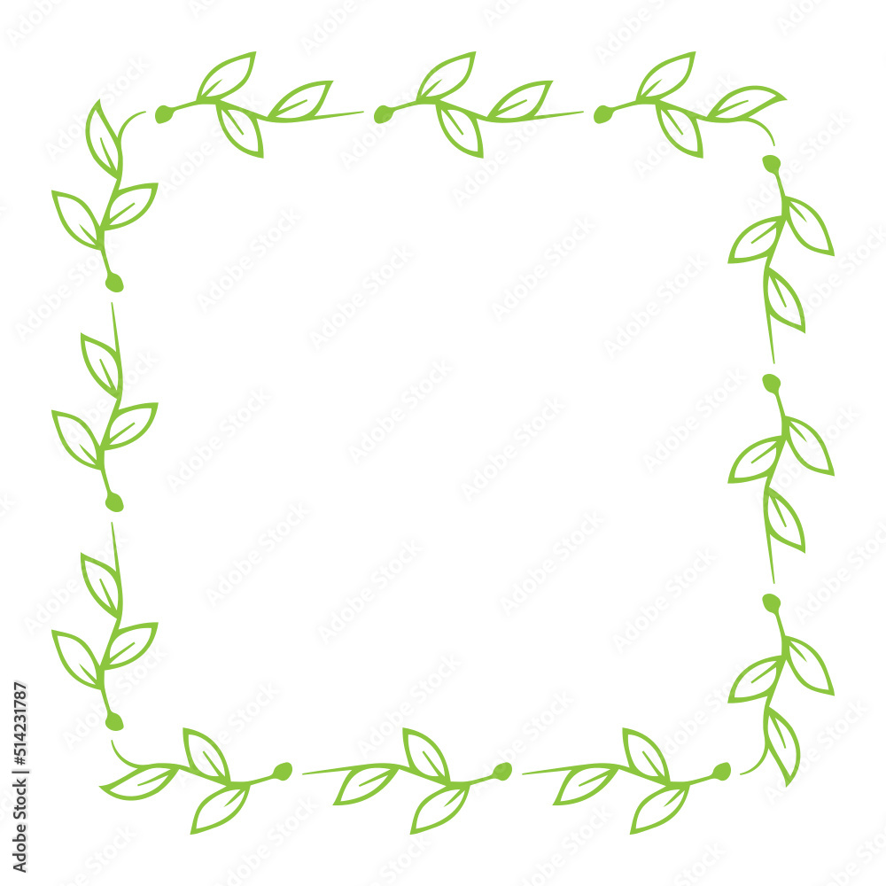 square leaves frame