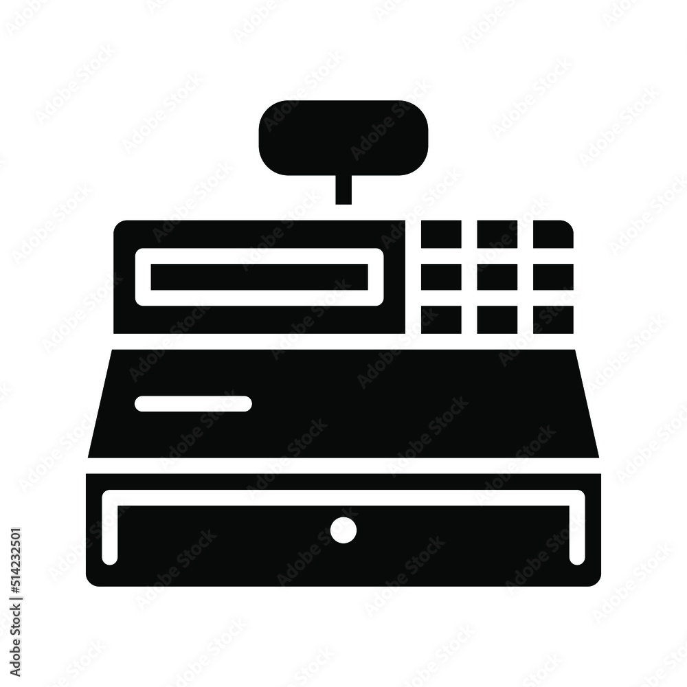 Cashier icon. cash register sign. vector illustration Cashier icon. cash register sign. vector illustration