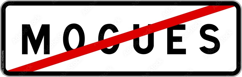 Panneau sortie ville agglomération Mogues / Town exit sign Mogues Panneau sortie ville agglomération Mogues / Town exit sign Mogues
