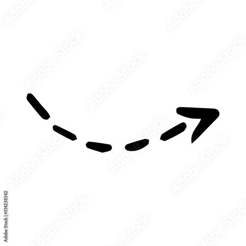 hand drawn dotted arrow
