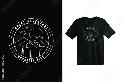 Great Adventure mountain bike T-shirt design