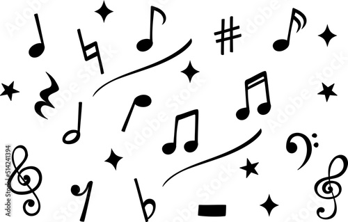 手書きの音符いろいろセット