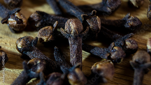 Fototapeta Naklejka Na Ścianę i Meble -  Aromatic spices. Close-up of dry cloves. Spice Cloves