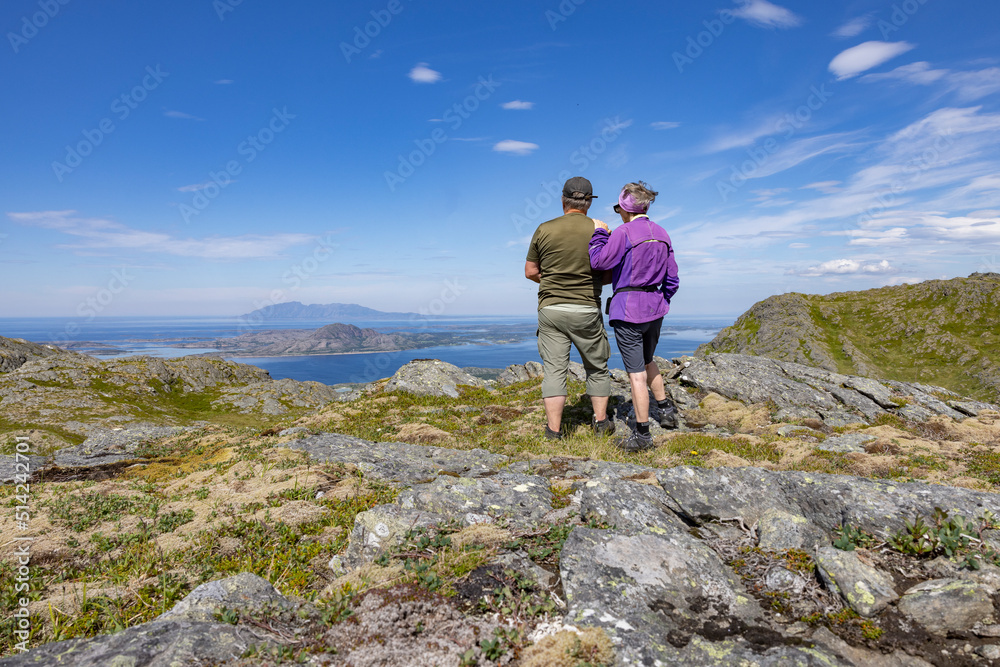 Obraz premium Hike to Mardal mountain in Soemna , Northern Norway- Europe