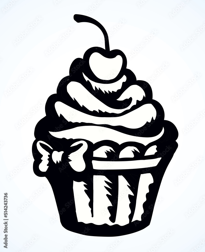 Cake. Vector drawing