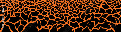 Molten magma. Vector drawing of volcanic lava
