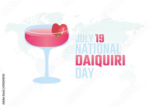 vector graphic of national daiquiri day good for national daiquiri day celebration. flat design. flyer design.flat illustration.
