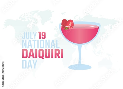 vector graphic of national daiquiri day good for national daiquiri day celebration. flat design. flyer design.flat illustration.