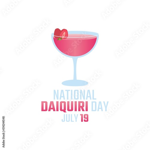 vector graphic of national daiquiri day good for national daiquiri day celebration. flat design. flyer design.flat illustration.