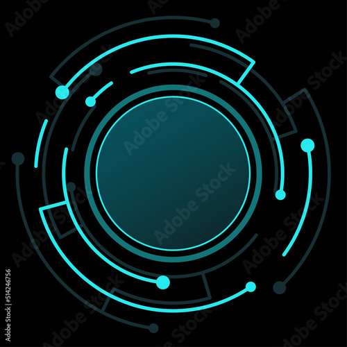 文明が発達した遺跡の模様をイメージしたフレーム_丸