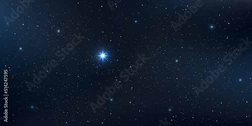 North star  Star universe background  Bright star in the dark space background  Vector illustration.