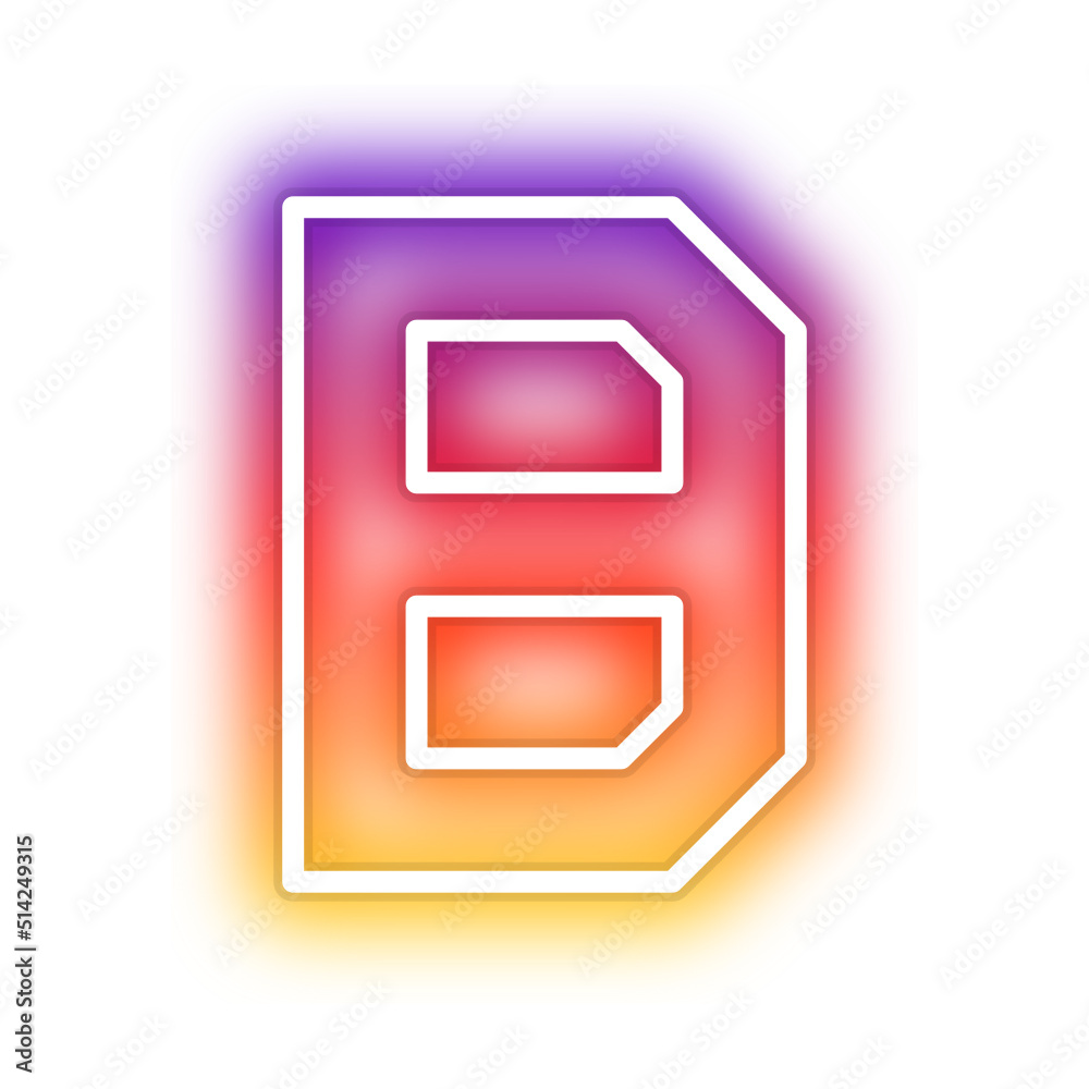 gradient neon alphabet letter font gradient neon alphabet letter font