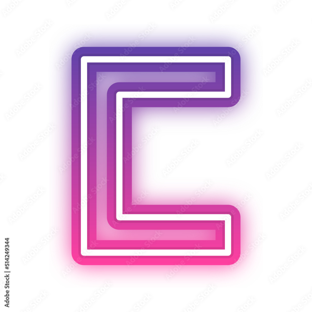 gradient neon alphabet letter font gradient neon alphabet letter font