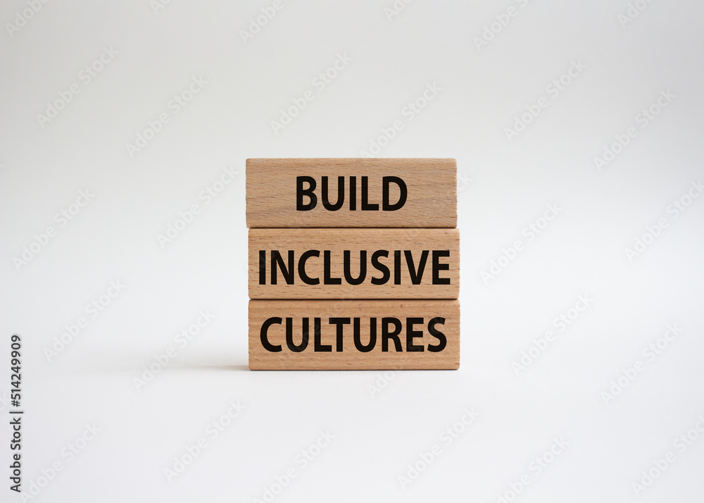 Build Inclusive Cultures symbol. Wooden blocks with words Build Inclusive Cultures. Beautiful white background. Business and Build Inclusive Cultures. Copy space. Build Inclusive Cultures symbol. Wooden blocks with words Build Inclusive Cultures. Beautiful white background. Business and Build Inclusive Cultures. Copy space.