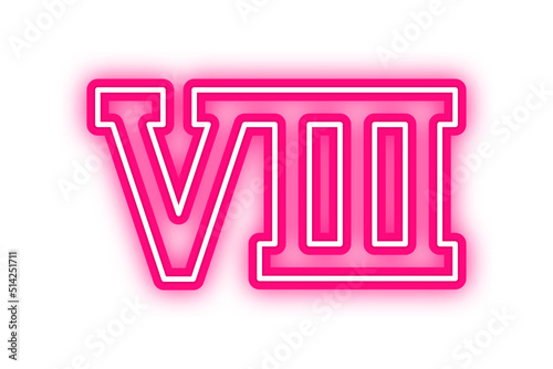 neon roman numeral