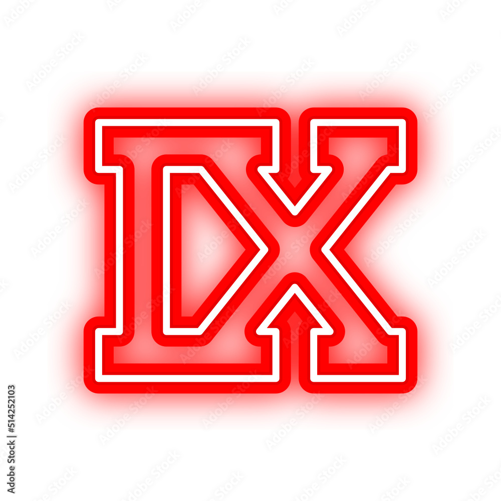 neon roman numeral neon roman numeral