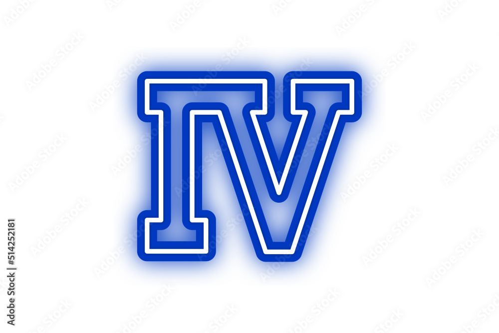 neon roman numeral neon roman numeral