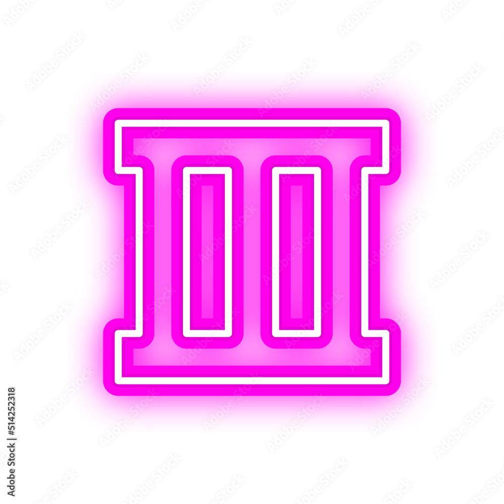neon roman numeral neon roman numeral