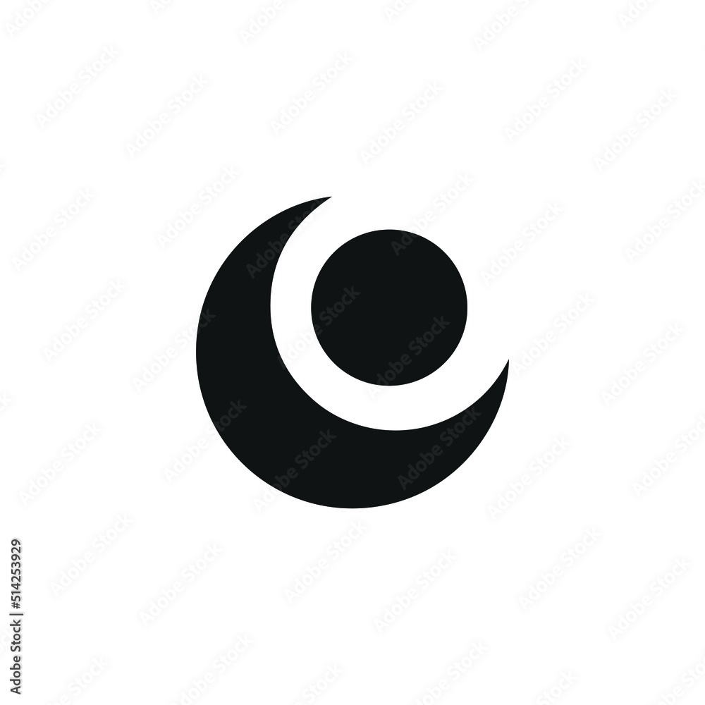 Simple minimalist moon tattoo, editable vector file for all your graphic needs Simple minimalist moon tattoo, editable vector file for all your graphic needs
