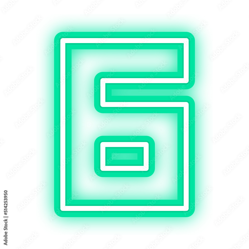 neon number neon number