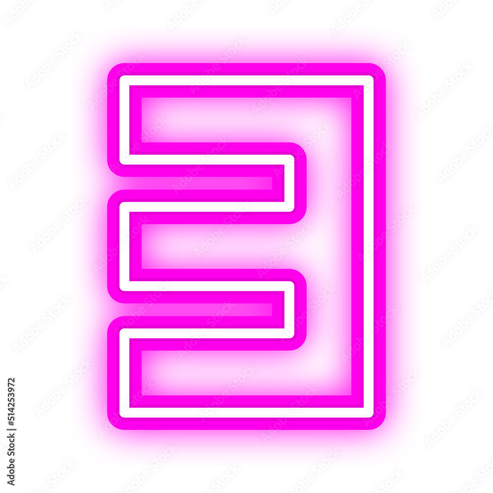 neon number