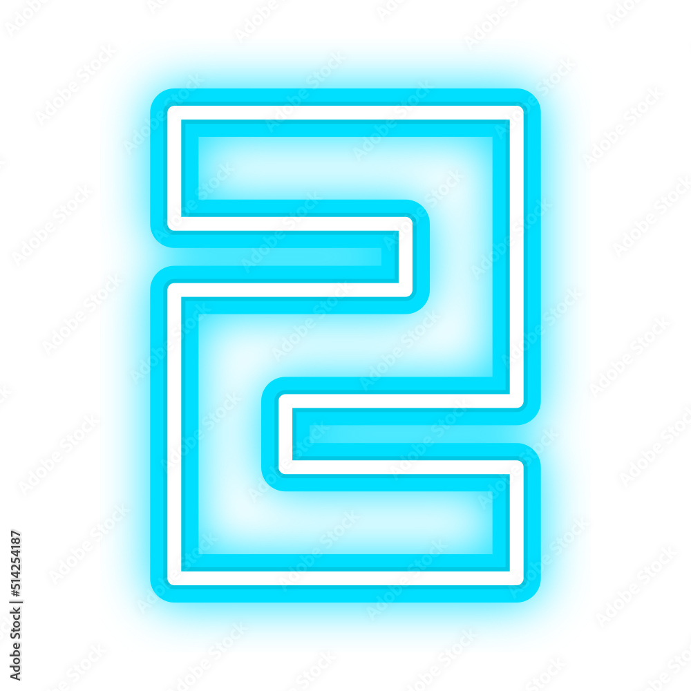 neon number