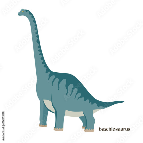 Fototapeta Naklejka Na Ścianę i Meble -  Hand drawn cartoon dinosaur Brachiosaurus