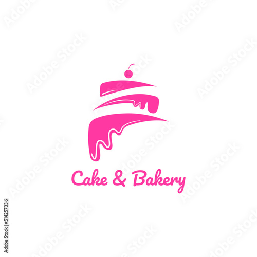 cake logo template vector design